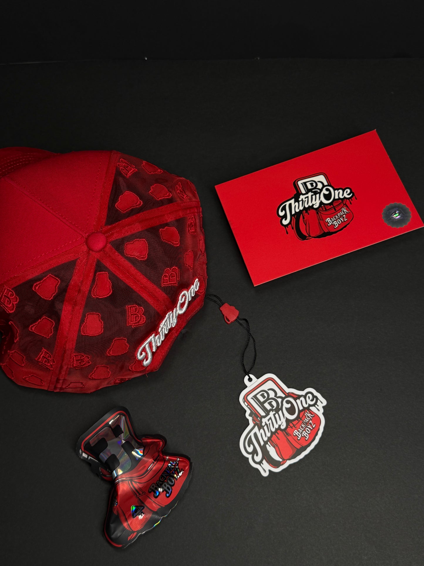 31 HATS x BACKPACK BOYZ LA MOCHILA RED SNAPBACK HAT