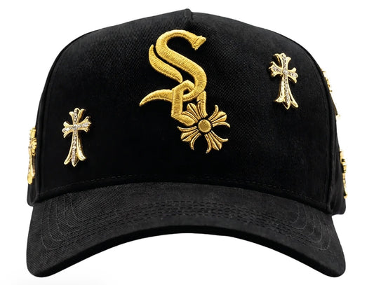 CASHED OUT 24K CHROME SNAPBACK BLKNGOLD