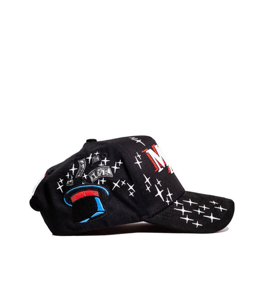 Gallo Fino x Marca Registrada "El Mágico" Premium Snapback Hat – Black/Multi-Color FULL SET