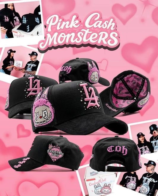 CASHED OUT HATS PINK LA LABUBU SNAPBACK HAT COLABUBU BKPINK