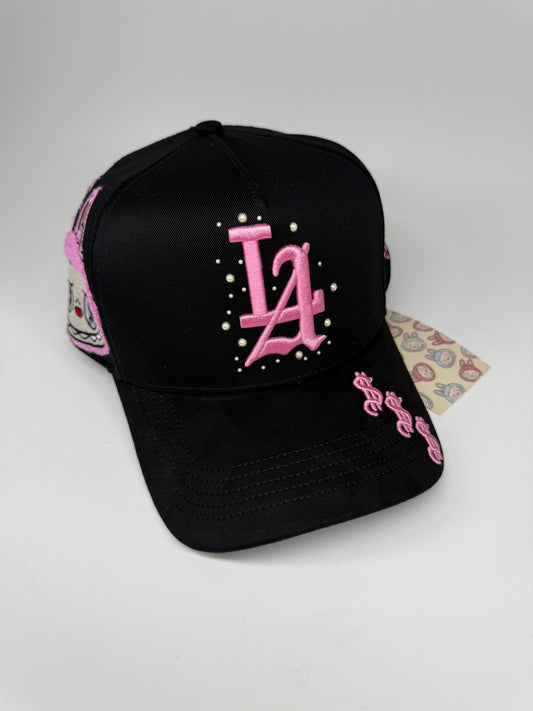 Cashed Only x Labubu SnapBack Pink/black