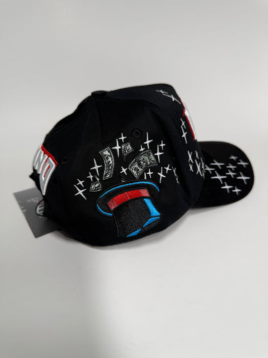 Gallo Fino x Marca Registrada "El Mágico" Premium Snapback Hat – Black/Multi-Color FULL SET