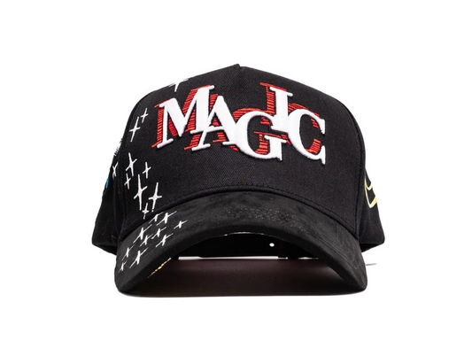 Gallo Fino x Marca Registrada "El Mágico" Premium Snapback Hat – Black/Multi-Color FULL SET