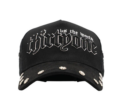 31 HATS 31 VS THE WORLD BLACK SNAPBACK HAT 31VSTHEWORLD BLK